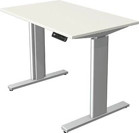 Kerkmann Move 3 elektrisch höhenverstellbarer Sitz-Steh-Schreibtisch 100x60cm weiß/silber
