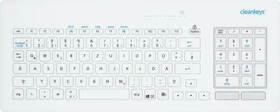 GETT InduKey KR26202 Cleankeys CK5, Touchpad, weiß, USB, DE (TKR-098-TOUCH-KGEH-VESA-WHITE-USB-DE)