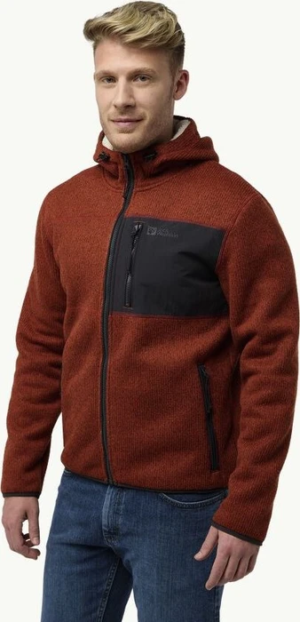Jack Wolfskin Kaminfeuer Hooded Jacke intense rust (Herren)