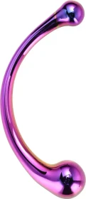 Dream Toys Glamour Glass Curved Wand Doppeldildo 17cm rainbow