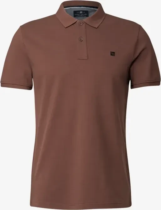 Street One Piquée mit Logo Poloshirt kurzarm clay brown (Herren)