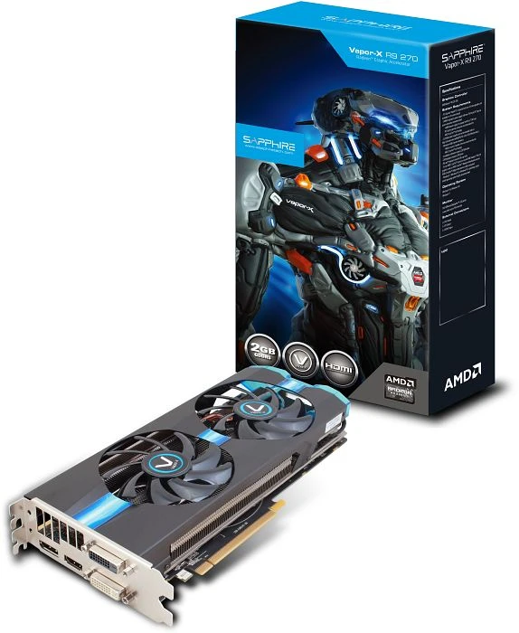 Sapphire Vapor-X Radeon R9 270 OC, 2GB GDDR5, 2x DVI, HDMI, DP, lite retail