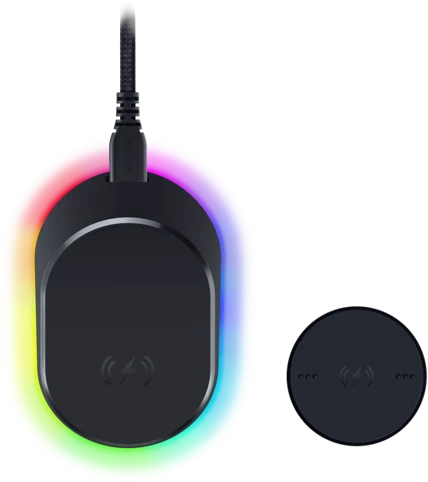 Razer Mouse Dock Pro + Wireless Charging Puck, Maus-Ladestation, schwarz