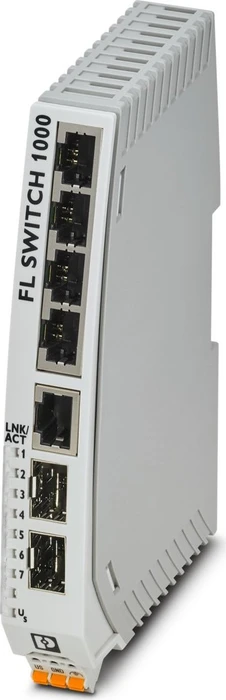 Phoenix Contact FL 1000 Industrial Railmount Switch 1005N-2SFX, 5x RJ-45, 2x SFP