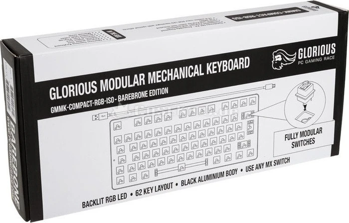 Glorious GMMK Compact, Barebone Tastatur, schwarz, ISO