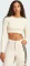 adidas Ribbed Crop Top Sweatshirt cream white (Damen) Vorschaubild