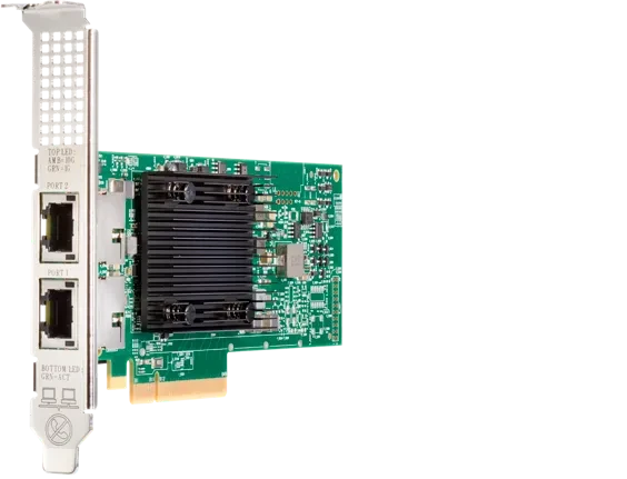 HPE Ethernet 10Gb 2-port BASE-T Adapter, 2x RJ-45, PCIe 3.0 x8