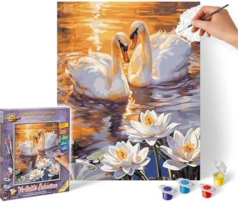 Schipper Arts & Crafts Malen nach Zahlen Verliebte Schwäne