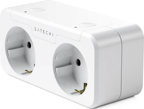 Satechi ST-HK20AW-EU Homekit Dual Smart Outlet, 2-fach, Smart-Steckdose