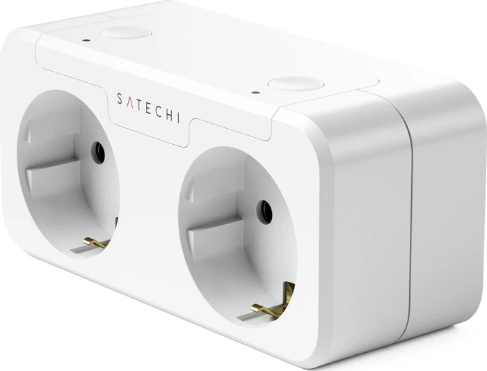 Satechi ST-HK20AW-EU Homekit Dual Smart Outlet, 2-fach, Smart-Steckdose