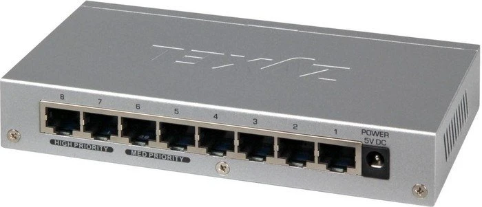 Zyxel GS-108 Desktop Gigabit Switch, 8x RJ-45