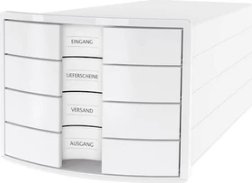 HAN Impuls Schubladenbox, 4 Schubladen, A4, weiß