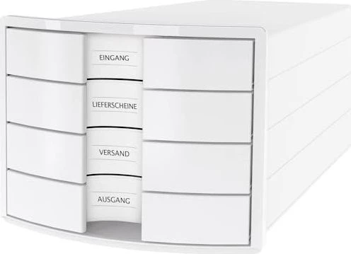 HAN Impuls Schubladenbox, 4 Schubladen, A4, weiß
