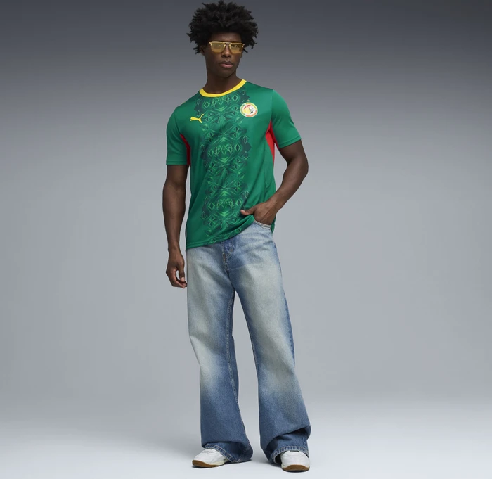 Puma FIFA WM 2026 Senegal Auswärtstrikot kurzarm wild green/puma red (Herren)