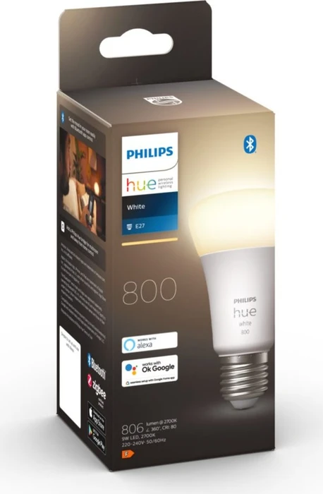 Philips Hue White 800 LED-Bulb E27 9W/827