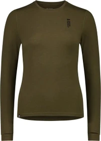Mons Royale Cascade Merino Base Layer Funktionsshirt langarm dark olive (Damen)