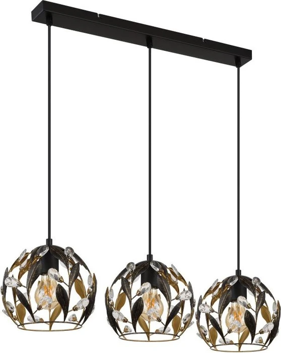 3-Flammig Gold/Schwarz