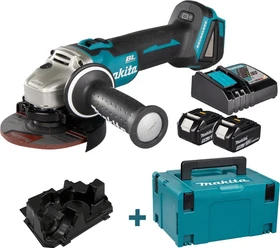 Makita DGA504RTJ Akku-Winkelschleifer inkl. MAKPAC + 2 Akkus 5.0Ah