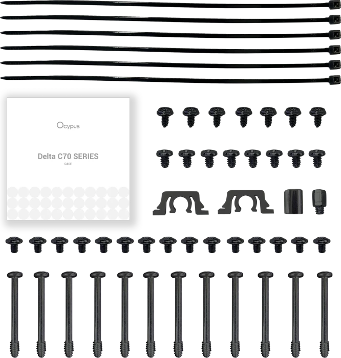 Ocypus Delta C70 ARGB, schwarz, Glasfenster