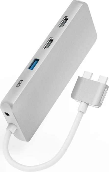 Hama USB-C Hub Connect2Mac, silber, 2x USB-C 3.0 [Stecker]