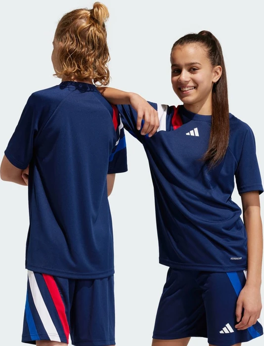 adidas Fortore 23 Trikot kurzarm team navy blue 2/team collegiate red/royal blue (Junior)