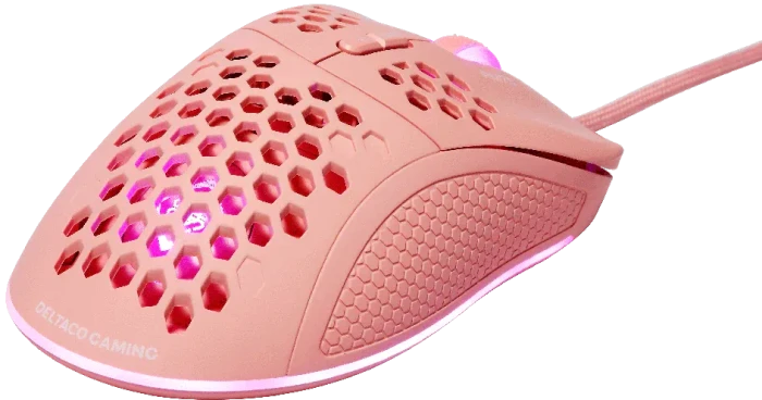 Deltaco DM210 Ultra-Light Gaming Mouse rosa, USB