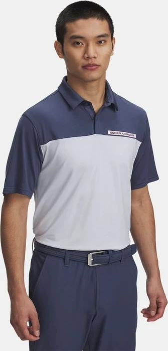 Under Armour Tee To Green Color Block Poloshirt kurzarm downpour gray/halo gray/prime pink (Herren)