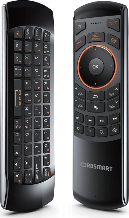 Orbsmart AM-1 Airmouse Fernbedienung mit Mini-Tastatur, DE, USB-A