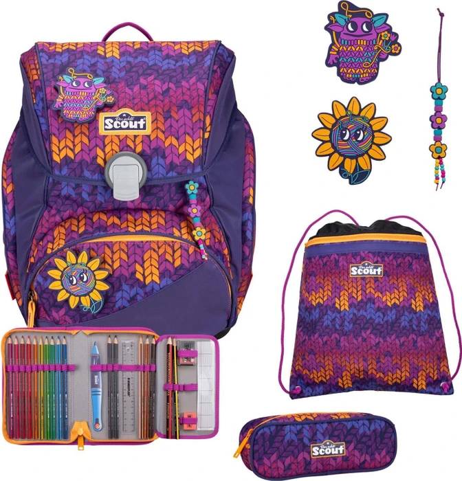 Scout Alpha Superflash Fantasy Schultaschen-Set, 4-tlg.