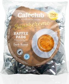 Caféclub Supercreme Megabeutel Dark Roast Kaffeepads,   100 Stück