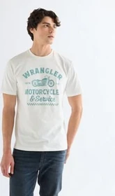 Wrangler Americana T-Shirt kurzarm worn white (Herren)