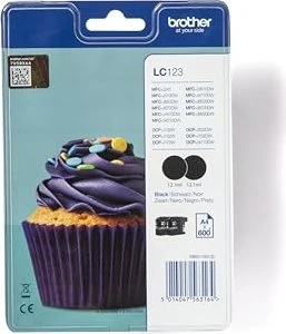 Brother Tinte LC123BK schwarz, 2er-Pack