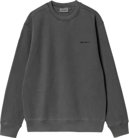 Carhartt Duster Script Sweat Sweatshirt black garment dyed (Herren)