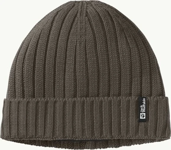 Jack Wolfskin Rib Knit Beanie cold coffee
