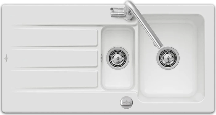 Villeroy & Boch Architectura 60 XR Einbau Becken reversibel mit Ablauffernbedienung snow white