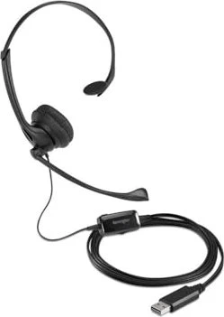 Kensington USB Mono Headset mit Mikrofon und Lautstärkeregler