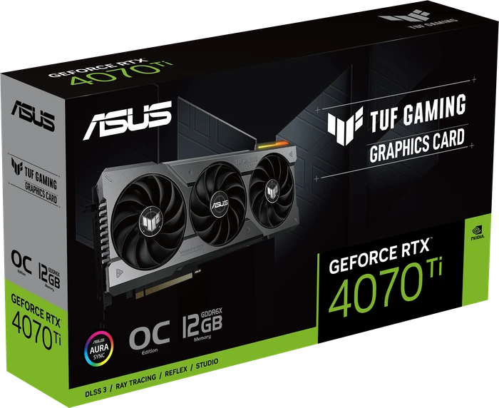 ASUS TUF Gaming GeForce RTX 4070 Ti OC, TUF-RTX4070TI-O12G-GAMING, 12GB GDDR6X, 2x HDMI, 3x DP