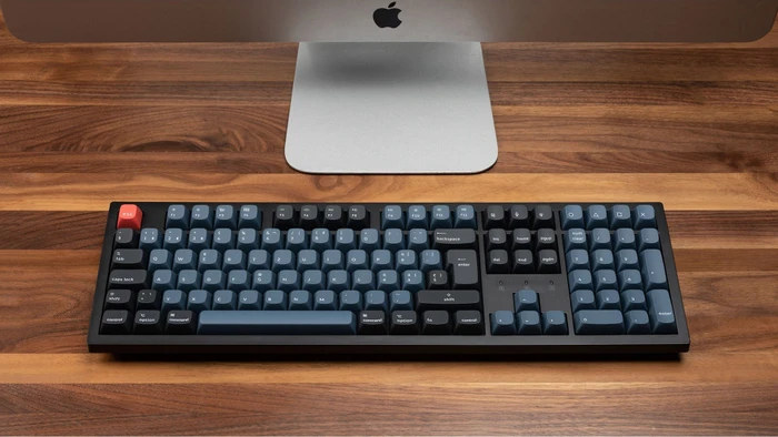 Keychron K10 Pro, schwarz/blaugrau, LEDs RGB, Keychron K Pro BROWN, USB/Bluetooth, DE
