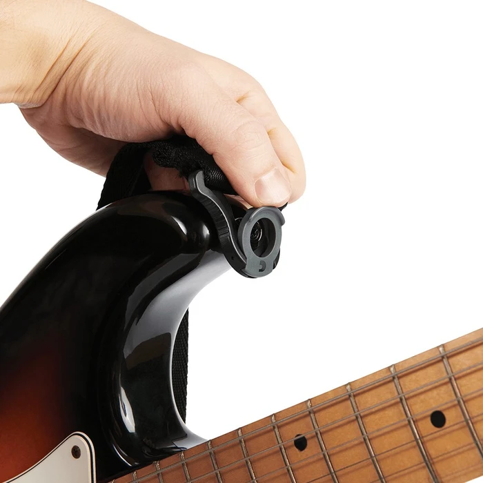 D'Addario Auto Lock Nylon Guitar Strap Black