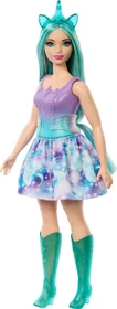 Mattel Barbie - Dreamtopia Einhorn Puppe mit Fantasiehaar grünes outfit