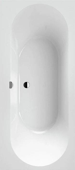 Villeroy und Boch Oberon 2.0 Rechteck-Badewanne UBQ180OBR2DV-RW 180 x 80 cm, Ablauf mittig, stone white Image
