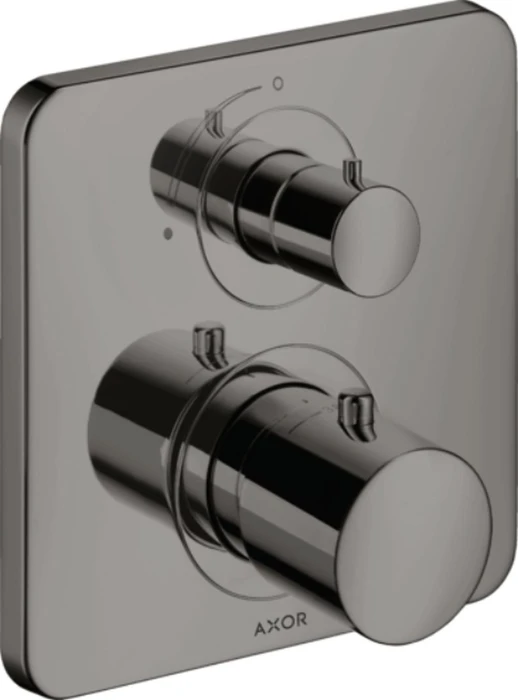 Hansgrohe Axor Citterio M Thermostat mit Absperrventil polished black chrome