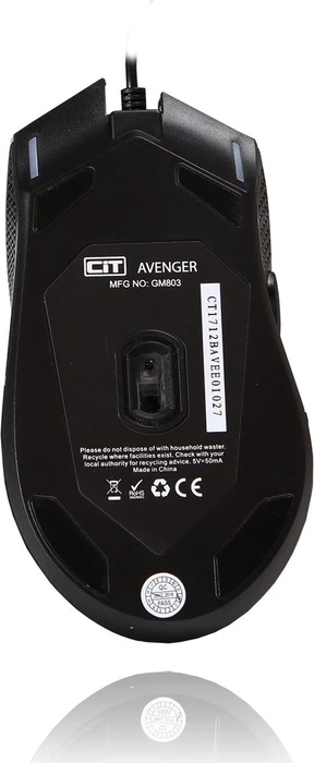 CiT WKB208 Avenger 3 Colour LED Iluminated Gaming Keyboard and Mouse, USB, UK