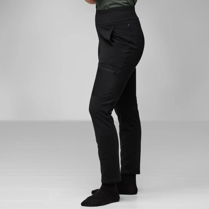 Fjällräven Keb Fleece Hose lang schwarz (Damen)