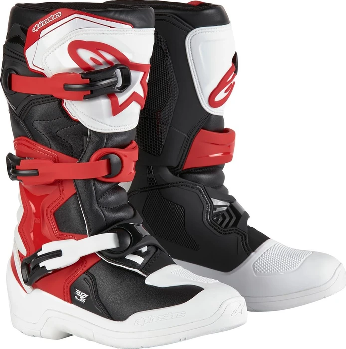 Alpinestars Tech 3S Youth Motorradstiefel weiß/schwarz/rot
