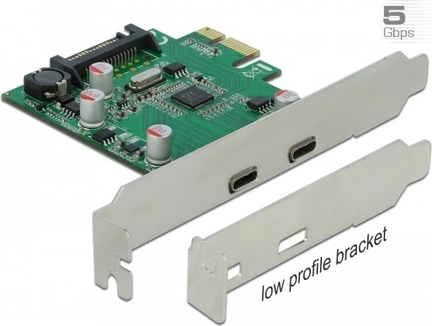 DeLOCK 2x USB-C 3.0, PCIe 2.0 x1