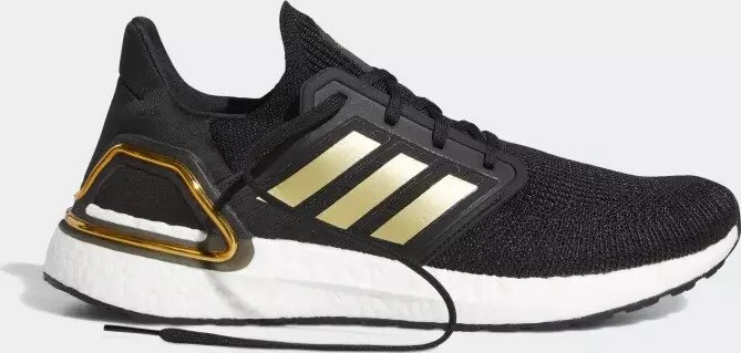 adidas Ultraboost 20 core black/gold metallic/solar red (Herren)