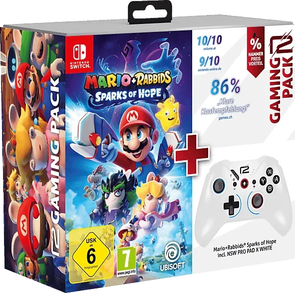 ready2gaming Pro Pad X Mario + Rabbids: Sparks of Hope Bundle weiß (Switch)
