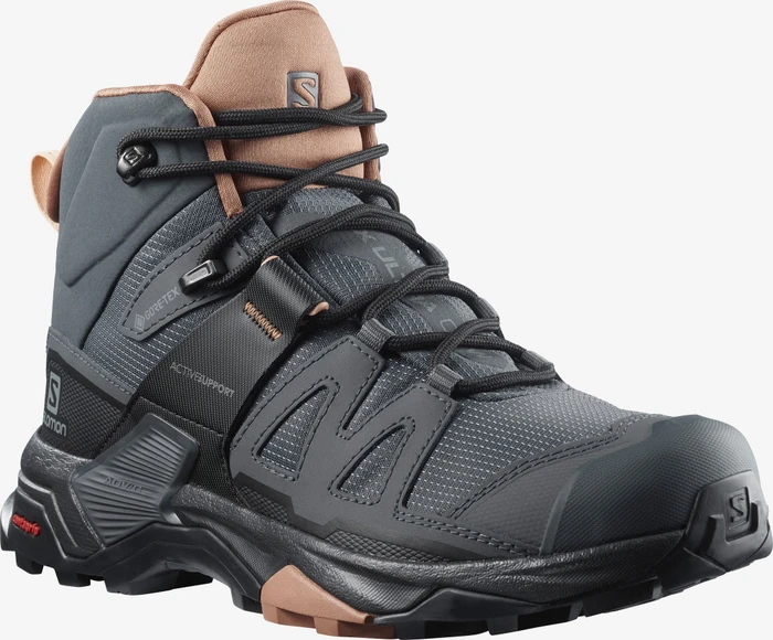 Salomon X Ultra 4 Mid GTX ebony/mocha mousse/almond cream (Damen)