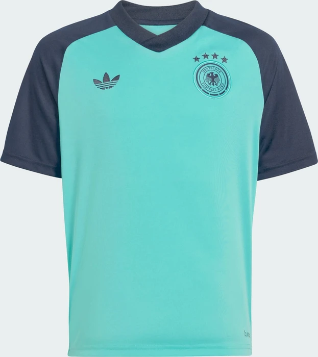 adidas FIFA WM 2026 Deutschland Auswärts Aufwärmtrikot kurzarm flash aqua (Junior)